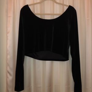 Over the shoulder long sleeve shirt